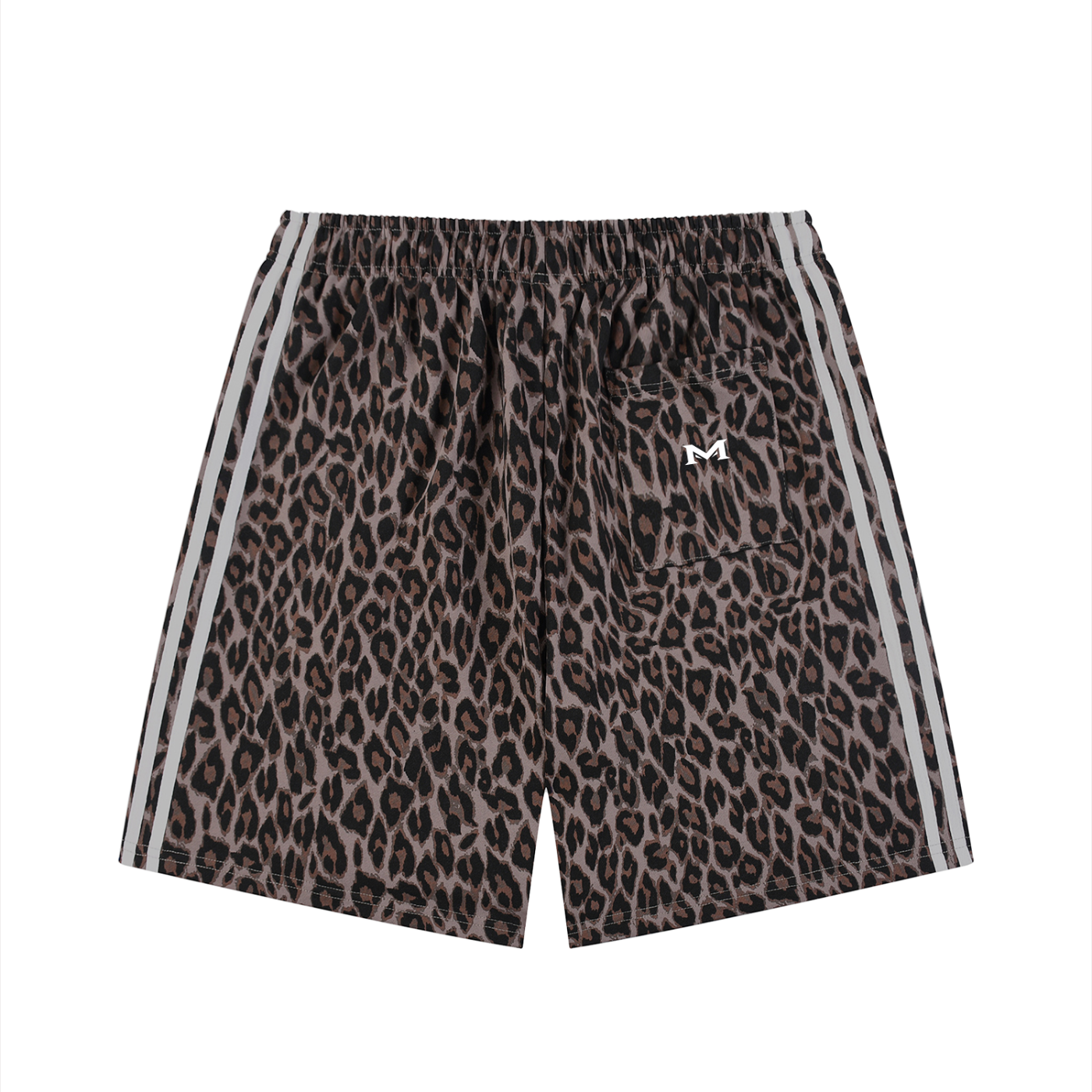 Unisex Heavyweight Leopard Drawstring Shorts