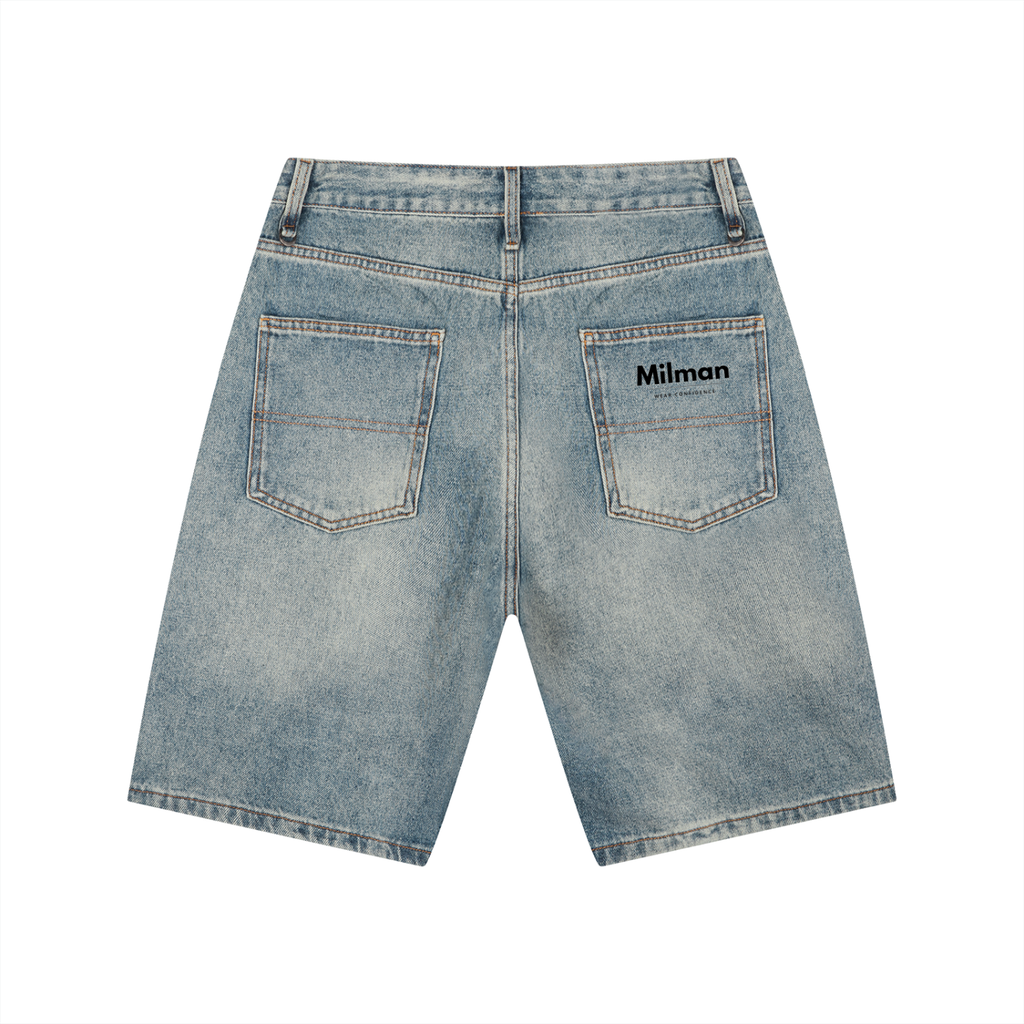 Men's Vintage Wash Denim Shorts