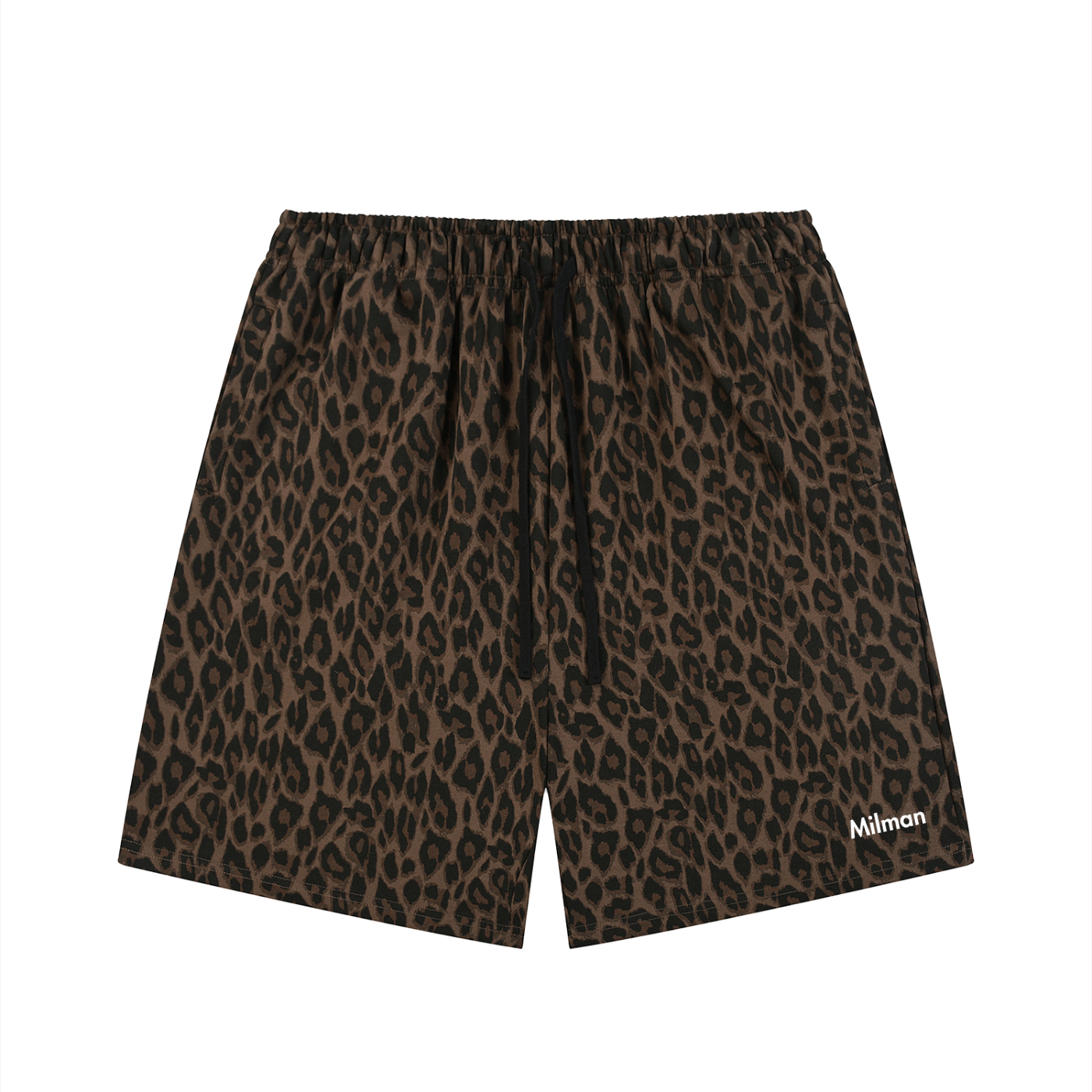 Unisex Heavyweight Leopard Drawstring Shorts